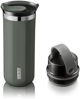 WACACO Octaroma Grande & EXAFLOW Lid Bundle - 15oz Vacuum Insulated Tumbler with Pour-Over Conversion Lid