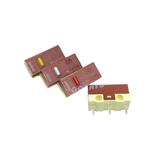 10Pcs HUANO Silent Micro Switch red dot 3millionWhite dot 10millionYellow dot 20million Times Click Mouse Mute Button switches