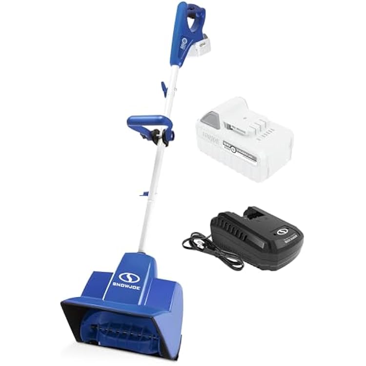 Snow Joe 24V Cordless Electric Shovel Kit w 5Ah Battery & Charger, 11 Clearing Width, 400W Motor Portable, Lightweight, Heavy-Duty Ice Removal for Deck, Patio, Driveway & Sidewalk, 24V-SS11-XR
