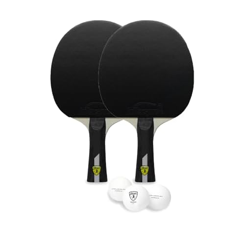 Killerspin 2X Impact Ping Pong Paddle Set 2 Table Tennis Rackets for Beginners & Kids | 5-Ply Wood Blade, Durable Rubber, Flared Handle for Control & Comfort