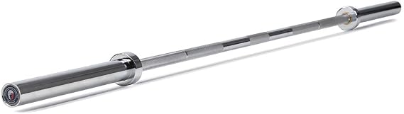 Titan Fitness Performance Series 20 KG Power Bar, 1500 LB Capacity, 29mm Shaft, Chrome Finish, Bronze Bushings and Precision Medium Mountain Knurling, Olympic Strength Training Barbell