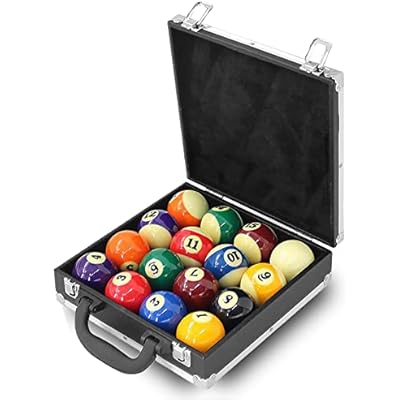 Gaeirt Billiard Balls Storage Box, Pool Balls Set with 16 Holes Billiards, Billiard Accessory with, Pool Carrying Case Accessory with Carry Handle