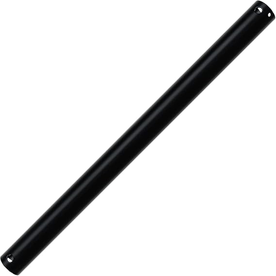 24 Inch Downrods for Ceiling Fans, Dia 1.02'' Ceiling Fan Extension Downrod in Matte Black, Unthreaded Ceiling Fan Extension Rod for Improved Airflow, Not Threaded ,Not Inclueded Extension Wire