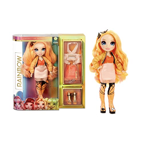 Rainbow Surprise Rainbow High Poppy Rowan - Orange Clothes Fashion Doll with 2 Complete Mix & Match Outfits and Accessories, Toys for Kids 6 to 12 Years Old