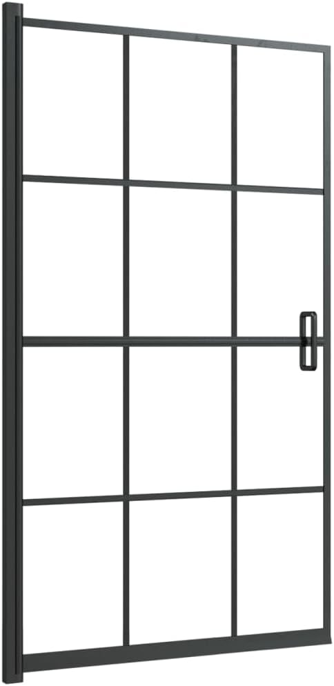vidaXL Shower Enclosure ESG 31.5"x55.1" Black