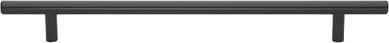GlideRite Hardware 5012-228-MB-1 - Matte Black Solid Handle Bar Pull - 9" Center - 12" Long