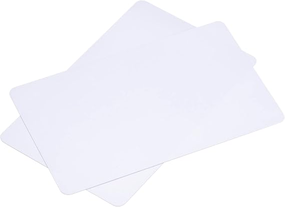 MECCANIXITY Blank PVC Cards for ID Badge Printers, Graphics Quality White Plastic CR80 10 Mil (CR8010) Pack of 20