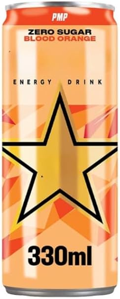 Blood Orange Energy Drink 330ml (Pack of 12) Zero Sugar "Deliciousness that brings a smile" For All Occasions''