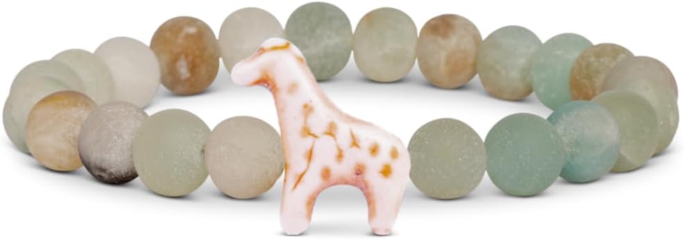 Fahlo Giraffe Tracking Bracelet Track a Real Giraffe's Journey Supports Wildlife Conservation Elastic on Interactive Mobile App Map Unisex Conservation Gift