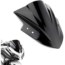 Amazicha Windscreen Windshield fit for Kawasaki Ninja 300 EX300R EX300 2013 2014 2015 2016 2017 (Black) Double Bubble Wind Deflector Screen