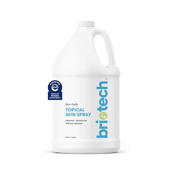 BRIOTECH Topical Skin Spray, Hypochlorous Acid for Sensitive Skin, HOCl Facial Mist, Full Body Support Against Irritation, Calm Redness, Soothe Foot & Scalp, 1 Gallon Refill (1 Pack)