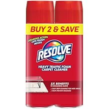 Resolve Dual Pack High Traffic Carpet Foam, 44 oz (2 Cans x 22 oz), Cleans Freshens Softens & Removes Stains