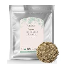 Starwest Botanicals Organic Fennel Seed - Dried Spice for Seasoning, Baking, Cooking, Tea, Certified Kosher, Non-GMO - Bulk 1 lb Bag