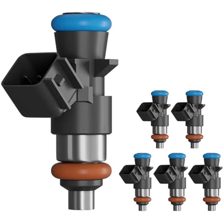 4 Holes Fuel Injectors 0280158233 Fit for 2011-2019 Chrysler 200 300, Dodge Challenger Charger Durango, Jeep Grand Cherokee Wrangler, Ram 1500 2500 3500 3.6L Replaces 05184085AC Set of 6