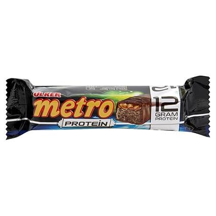 Ulker Metro Milk Chocolate with Peanut and Caramel and 12grams of Protein 50gr ( 18 Pack )