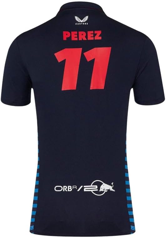 Red Bull Racing Serigo Perez Short Sleeved Polo Shirt 2024 (US, Alpha, 3X-Large, Regular, Regular, Night Sky)
