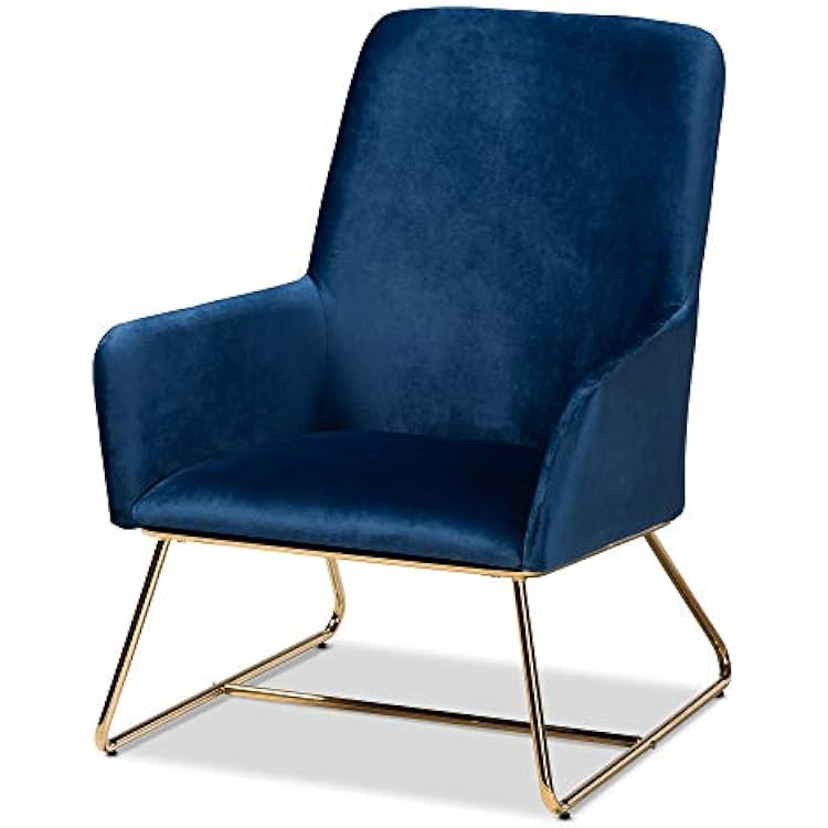 Baxton Studio Chairs, Navy BlueGold