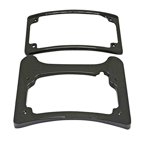 Custom Dynamics BLACK Turn Signal Eliminator KitTM for Harley Touring Models - LED illuminated, curved license plate frame and tail light mount