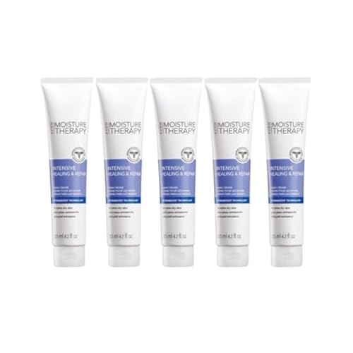 Avon Moisture Therapy Intensive Healing & Repair Hand Cream for Women & Men Pack of 5, Deep Hydration Hand Moisturizer for Dry Cracked Skin, Hypoallergenic & Fragrance-Free, 4.2 oz Each