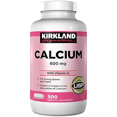Kirkland Signature Calcium 600 mg. with Vitamin D3, 500 Tablets 2 Pack