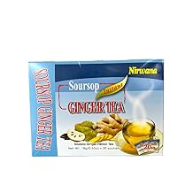 Soursop Ginger Tea Refreshing Herbal Blend with Cinnamon & Lemon Loose Leaf or Tea Bags 20 sachets Instant Tea