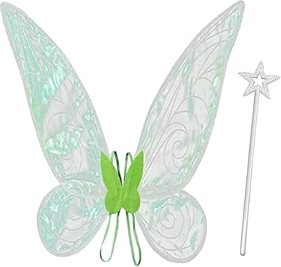 Lucakuins Fairy Wings for Women Girls Halloween Cosplay Costumes,Sparkle Butterfly Wing for Fairy Princess Wings Party Favor