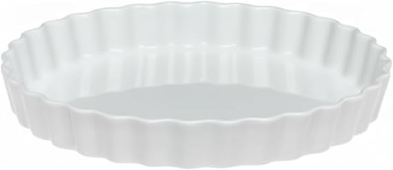 Pillivuyt Porcelain 9-1/4-Inch Fluted Tart/Flan Baker