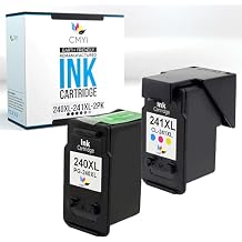 240XL 241XL Replacement Combo Pack Ink Cartridge for Canon PIXMA MG3120, MG3122, MG3140, MG3200, MG3220, MG3222, MG3500, MG3520, MG3522, MG3620, MG4120, MG4140, MG4220 Printers (1 Black, 1Color)