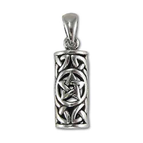 Moonlight Mysteries Sterling Silver Three Dimensional Celtic Knot Pentacle Pendant