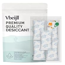5 Gram (100 Pack) Color-Indicating Silica Gel Packets, Each 5 Pack Individually Sealed, Food Grade Desiccant - Rechargeable Moisture Absorbers for Food Storage, Electronics, 3D Filament & Safes
