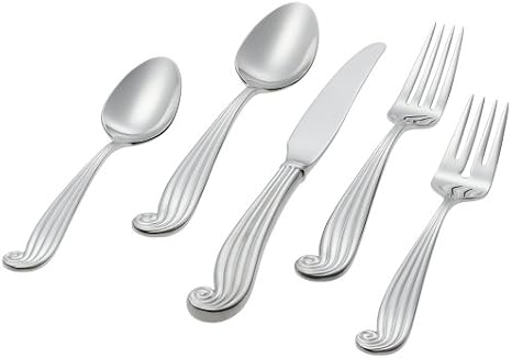 Ginkgo International LaMer 5-Piece Stainless Steel Flatware Place Setting, Service for 1
