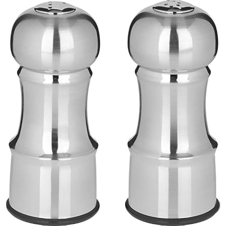 Trudeau 4-12-Inch Stainless Steel Salt and Pepper Shakers