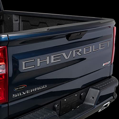 Putco Chevrolet Tailgate Letters Kit - Black Platinum - Stamped Lettering - Fits Chevy Silverado 2019-2026