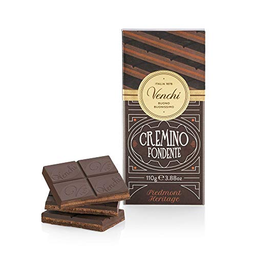 Venchi - Cremino Dark Chocolate Bar with Gianduja Hazelnuts, 3.88oz - Gluten Free