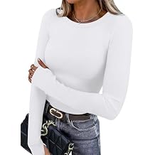 XIEERDUO Long Sleeve Thermal Shirt for Women Fleece Slim Fit Tops Crewneck Basic T-Shirts with Thumb Holes Fall Fashion 2025