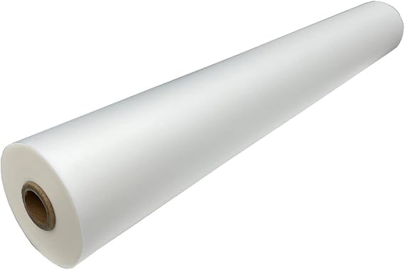 Thermal Laminating Film Roll 24.8 inch x 656 Feet, Matte BOPP Hot Laminating Film, 1.18Mil Thickness Waterproof Tear-Resistant for Photo, Posters, Documents, 1 inch Core