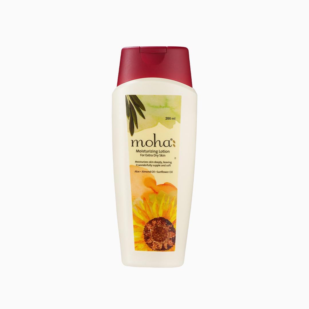 Moha Moisturizing Lotion for extra Dry Skin Deep Moisture For Face & Body With Benefit of Aloe Gel, Almond, Coconut & Olive Oil - 6.76 fl oz Pack of 1