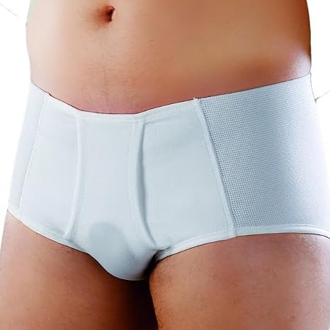 ORIONE Inguinal Hernia Brief Slip Girdle for Sports - Medium Cut Ref.313 Size 6 96-100 cm. (inch. 37.5"-39.5")