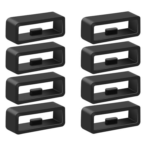 8-Pack Band keepers Compatible with Garmin Forerunner 26535235, Forerunner 965 955 945 935 265 255 245 Watch Bands, Silicone Replacement Watch Band LoopHolderRetainer Fastener Rings