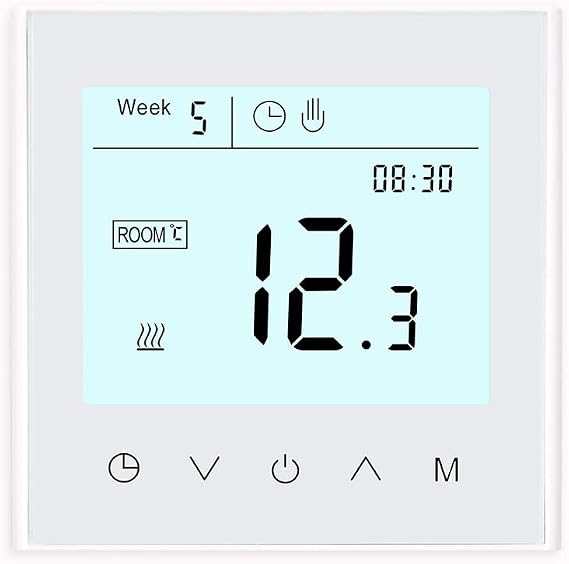White Smart Thermostat, Electric Underfloor Heating Controller