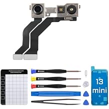 for iPhone 13 Mini Front Facing Camera Replacement Selfie Camera 13mini OEM 12MP Front Camera Flex Cable Module Light Receiver Repair with Fix Tools Kit A2481 A2626 A2628 A2629 A2630