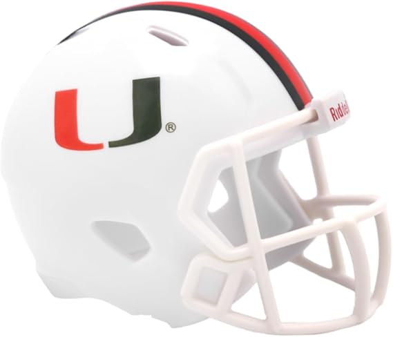 Riddell Miami Hurricanes NCAA Speed Pocket PRO Micro/Pocket-Size/Mini Football Helmet