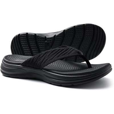 KIDMI Womens Arch Support Flip Flops with Soft Cushion Comfortable Summer Beach Slip On Walking Thong Sandals