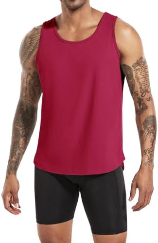 Boyzn Mens Cotton Workout Tank Tops, Athletic Gym Muscle Tank Top, Fitness Bodybuilding Sleeveless Tee Shirts for Men