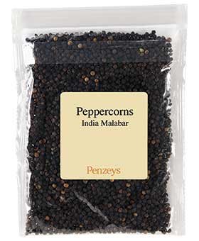 Whole Malabar Indian Black Peppercorns By Penzeys Spices 3.8 oz 3/4 cup bag (Pack of 1)