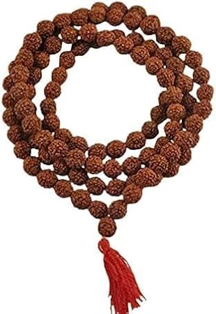 5 Mukhi Rudraksha Mala for Mantra Jaap and Wearing | 108+1 Beads Five Face Panchmukhi Mala for Men and Women