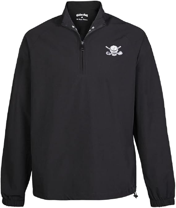 TattooGolf Windbreaker Quarter Zip Pull-Over (Black)