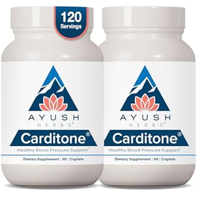 Ayush Herbs Carditone - Natural Heart Health Supplement for Women & Men, BP Formula, Holistic Heart Supplement with Rauwolfia, Arjuna, Calcium, and Magnesium - 120 Servings