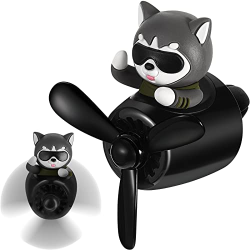 Tallew Car Air Freshener Cute Pilot Car Diffuser Rotating Propeller Air Outlet Vent Fresheners Aromatherapy Ornament Car Accessories Automotive Air Fresheners for Cars Husky