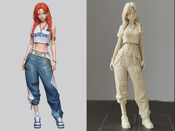 Anime Girl Figure - Detaylı Tasarım Estetik Anime Kız Figürü - Koleksiyonluk Biblo, Oyuncu Masası Aksesuarı ve - Anime Severler İçin Şık ve Yaratıcı Hediye boyanabilir biblo